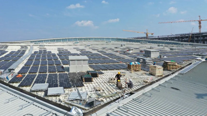 并網(wǎng)發(fā)電倒計時！杭州西站光伏項目組件已鋪設(shè)完畢