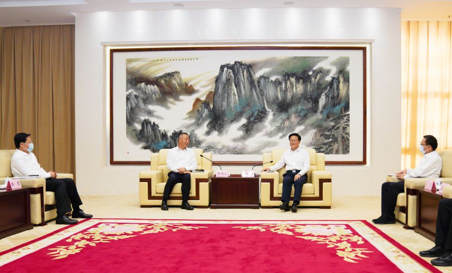 雷鳴山、韓君拜會安徽省委書記鄭柵潔