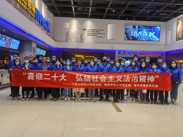 烏海供電公司多家黨支部聯(lián)合開展“喜迎二十大，弘揚(yáng)社會主義法治精神”主題觀影活動