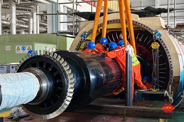 國家能源集團安徽公司馬鞍山電廠發(fā)電機抽轉子一次成功