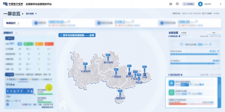 南方電網(wǎng)公司云景數(shù)字運(yùn)營管控平臺全網(wǎng)上線