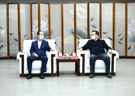 丁焰章與雄安新區(qū)黨工委書記、管委會主任張國華會談