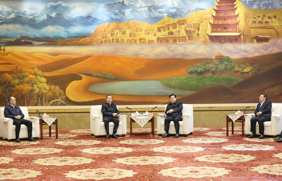 國家電網(wǎng)公司董事長、黨組書記辛保安與甘肅省委書記胡昌升、省長任振鶴會談