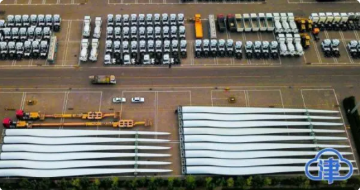 天津造“風(fēng)電翅膀”出?！斑h(yuǎn)征”