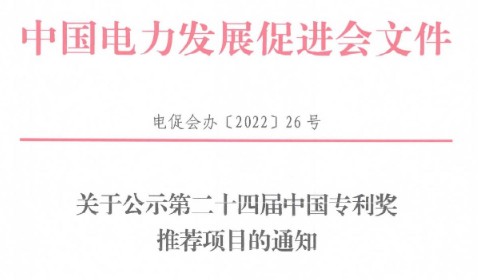 中國電力發(fā)展促進會2022年度科學(xué)技術(shù)獎擬授獎