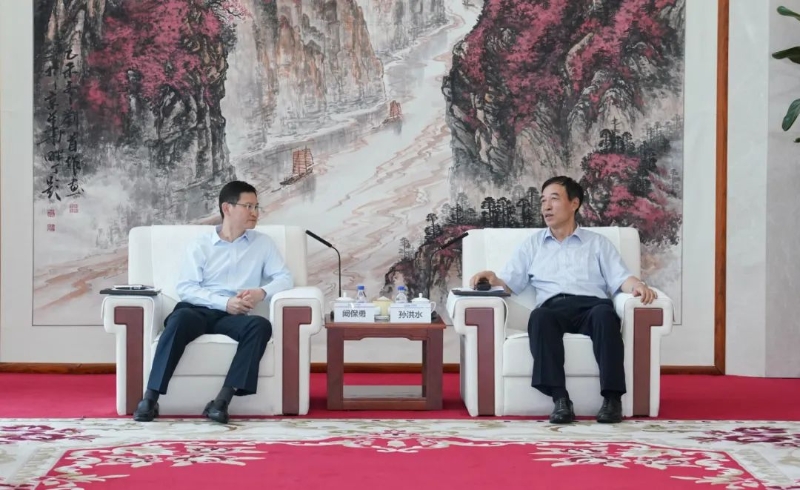 中國能建黨委副書記、總經(jīng)理孫洪水與郴州市委副書記、市長闞保勇會談