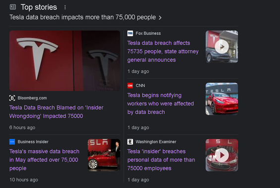特斯拉“大規(guī)?！睌?shù)據(jù)泄露事件，原因查明