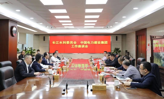 中國電建黨委書記、董事長丁焰章與長江水利委員會黨組書記、主任劉冬順會談