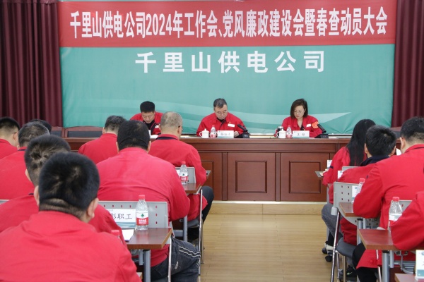 內(nèi)蒙古電力集團烏海千里山供電公司召開2024年工作會、黨風廉政建設會暨春查動員大會