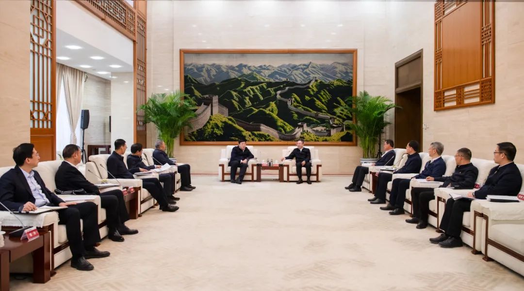 大唐集團(tuán)董事長(zhǎng)、黨組書(shū)鄒磊與國(guó)家電網(wǎng)董事長(zhǎng)、黨組書(shū)記張智剛會(huì)談