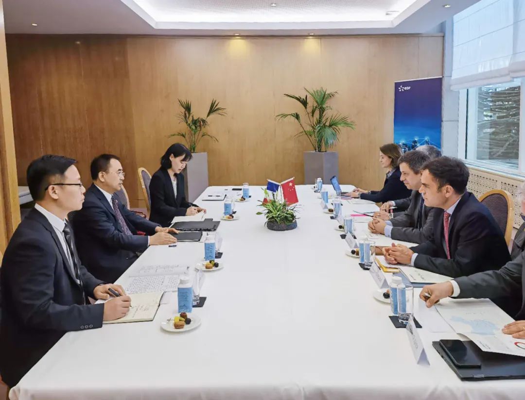 大唐集團(tuán)董事長(zhǎng)鄒磊與法電集團(tuán)、道達(dá)爾集團(tuán)董事長(zhǎng)會(huì)談