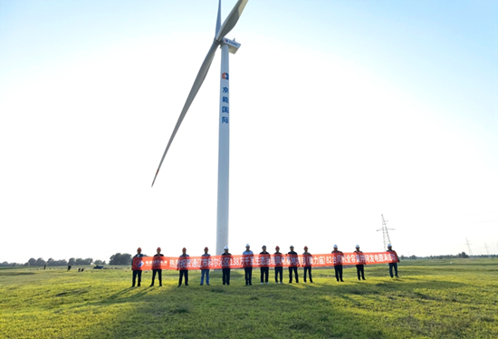通遼市科爾沁區(qū)138萬千瓦生態(tài)治理風電基地項目(莫力廟)82臺風機全容量并網發(fā)電圓滿成功