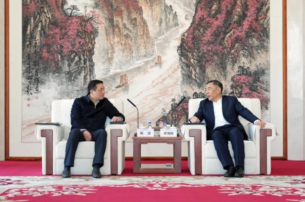 中國能建黨委書記、董事長宋海良與湖州市委書記陳浩會談