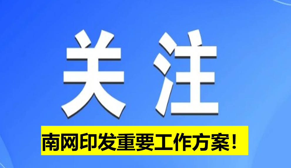 南網(wǎng)印發(fā)重要工作方案！